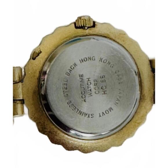 Vintage Vivani Quartz Watch Bracelet With Beautiful Gold Tone Angel Motif